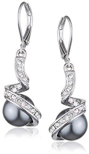 Vissen Grau Perlen Hängende Ohrringe Damen Mädchen Weiss Vergoldete Leverback Zirkonia Ohrringe Modeschmuck Geschenk