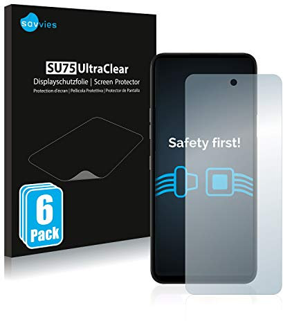Savvies 6 Stück Schutzfolie für LG K42 Displayschutz-Folie Ultra-Transparent
