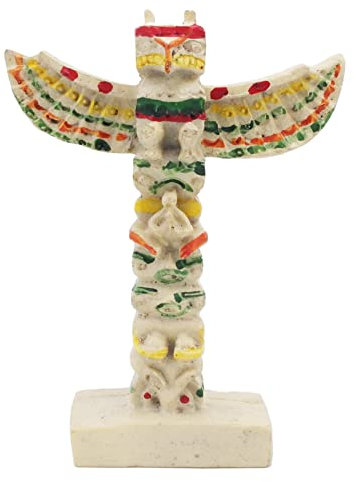 Kocris Casa Indische Totem Pole Fisch Tank Dekorationen Dekor Indianer Stamm Clan Skulptur Antike Kultur Reptilien Eidechse Spinne Tank Terrarium Hawaii Statue Figur Dekor Ornament Haustier Beign