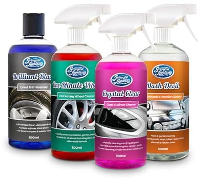 Greased Lightning 500ml Valet Car Cleaning Pack - Revive Your Car's Look and Feel with Our Bestselling Car Care Products