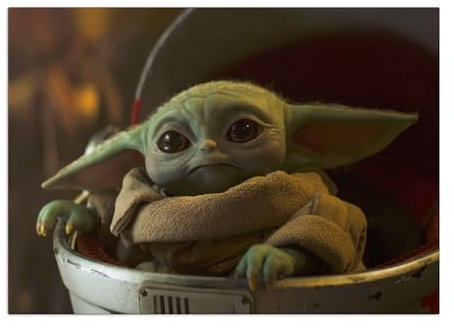 Displate Offiziell Star Wars MetallPoster Magnetische Befestigung Inklusive Lizenziert Bilder Hochwertiges Poster Mandalorian Season 2 Trailer Art - The Child - 45 cm x 32 cm