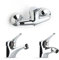 Kiamami Valentina - Set Completo Rubinetteria Bagno | Miscelatore Lavabo, Bidet, Esterno Doccia | Corpo in Ottone | Finitura Cromata | Chrome, Ottone