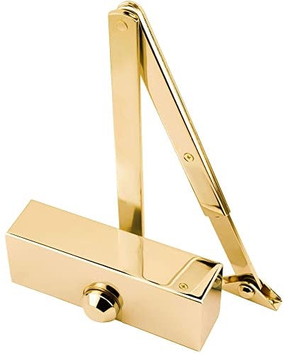 EAI Adjustable Fire Door Closer | Fire Tested | Power Size 3 | Polished Brass
