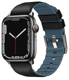 UNIQ Linus Airosofy Silikon-Armband für Apple Watch, 41/40/38 mm, Mitternachtsschwarz