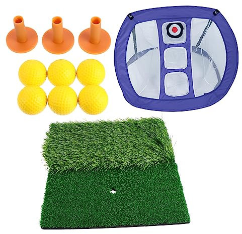 GOOHOCHY Filet Entraînement Golf Tapis Entraînement Aides Pratique De Golf Filet De Tapis