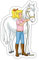 Spreadshirt Bibi Und Tina Bibi Mit Stute Sabrina Sticker, max. 10 x 10 cm, 10 x 10 cm, Mattweiß
