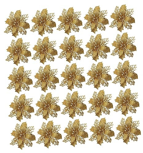 Garneck 20st Hohle Künstliche Weihnachtspflanzen Weihnachtsstern Dekorationen Hochzeit Weihnachtsblumen Weihnachtsstern Künstlich Weihnachtsdeko Jahrgang 16c Blumendekoration Plastik