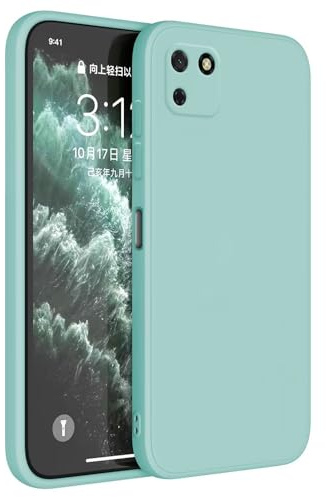 Topme Handyhülle Hülle Fur Huawei Y5p (5.45 Inches) Case Schutzhülle, Hautschutz Aus TPU Silikonhülle - Helles Cyan