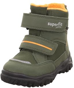 superfit Husky1, Stivali da neve Bimbo 0-24, Verde Arancione 7000, 22 EU