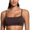 CRZ YOGA Butterluxe Damen Gepolstert Sport BH Ohne Bügel Verstellbar Spaghetti Träger Yoga Bra Fitness Crop Tops Heißes Fudge-Brown 38
