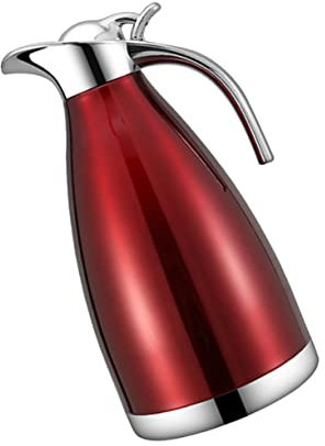 NAMOARLY Stainless Steel Cold Water Jug 1.5l Single-Layer Thermal Bottle Wine Red Vacuum Pot for Household and Restaurant Use