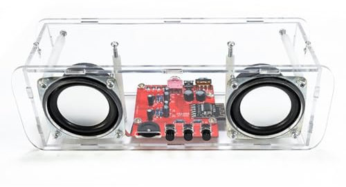 Breeshy Bluetooth-Lautsprecher-Set, DIY, Stereo-Soundverstärker, DIY-Set, zum Löten, mit Schutzhülle