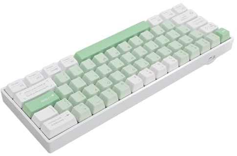 Zunate 60% Gaming-Tastatur, Mechanische RGB-60-Prozent-Tastatur mit Hot-Swap-fähigem Blauen Schalter, 61 Tasten, Tri-Modus BT5.0/Typ C Kabelgebunden/2,4 GHz Kabellose Tastatur für