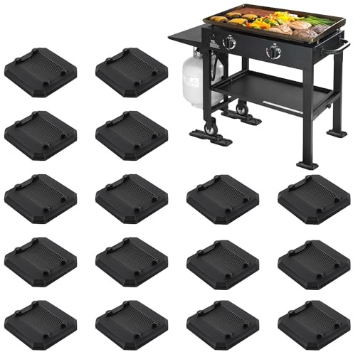 ElectricWise 8-teiliges Grill-Nivellierscheiben-Set, kompatibel mit Blackstone-Grillplatten, Gummi-Grill-Nivellierer, für den Außenbereich für die meisten Grills, 1/4 Zoll Höhenverstärkung pro