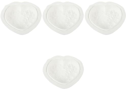 Garneck 4 Pz Stampo per torta a cuore per dolci a forma di cuore biscotto tortiera Tratta picc da forno a in silicone per la cottura Gel di silice bianca