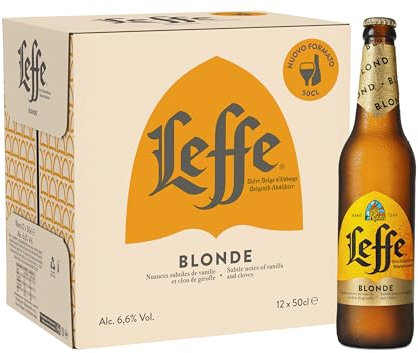 Leffe Blonde, Birra Bottiglia, Cassa, Pacco da 12x50cl