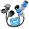 greate 2x 16A CEE Adapter Schuko Kupplung - Adapter CEE Stecker Kupplung 230V mit 50 cm Kabellänge & IP44 Schutz - Adapter Camping auf Schuko, Camping Stecker, Strom für Camping CEE Adapter