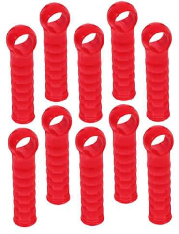 ULTECHNOVO 10pcs Mop Head Mops Broom Handle Mop Pole Adapter Mop Handle End Cap Hook End Cap Mop Handle Replacement Plastic Red