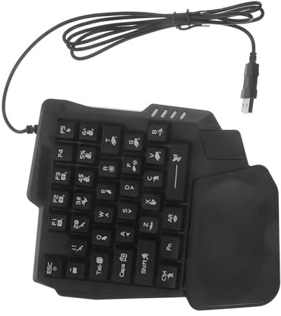 Operitacx Teclado para Juegos de computadora Ligero Iluminado Teclado de Juego de computadora teclados mecanicos teclados mecánicos teclados para Juegos pequeño Teclado para Juegos Black