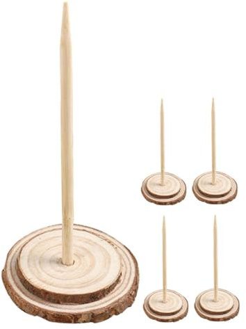 FONDOTIN 5 Pièces Pied de Sapin de Noël Rester Faux Artificiel Jupe socles Support d'arbre de Noël en Bois Supports de Branches de peuplement d'arbre Pied d'arbre de Noël Porte-Arbre Beige