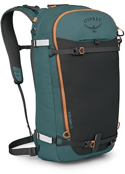 Osprey Soelden 25L Ski and Snowboard Backpack - Lightweight Men's Backcountry Pack - Avalanche Safety Access - Diagonal/A-Frame Ski Carry, Snowboard Carry - 100% Recycled Nylon, Cascade Blue