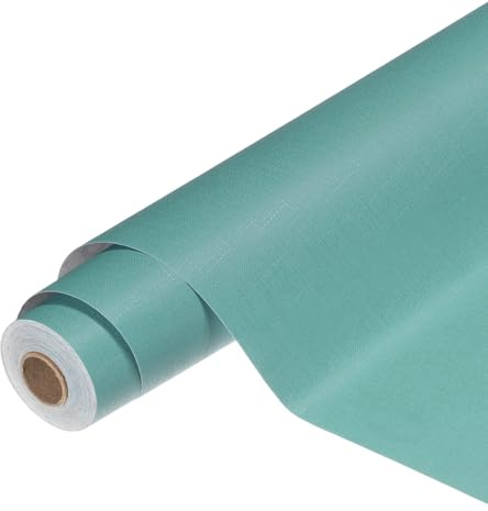 sourcing map PVC-Tapete zum Abziehen und Aufkleben, wasserfest, selbstklebendes dekoratives Kontaktpapier, abnehmbares Tuch, Vinyl-Geschenkpapier für Küche, Schlafzimmer, Schrank, Möbel, Dunkelgrün
