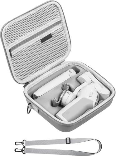 DJI Osmo Mobile SE Case, Portable PU Shoulder Bag, Travel Waterproof Hard Case for Osmo Mobile SE Gimbal Stabilizer and Accessories (Grey)