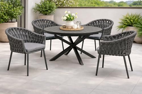Destiny Sitzgruppe Molino mit ausziehbarem Esstisch Arona 120/170x120cm (4 Personen)