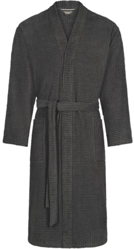 Cawö Bademäntel Herren Kimono Pure Elements 6526 Basalt - 740