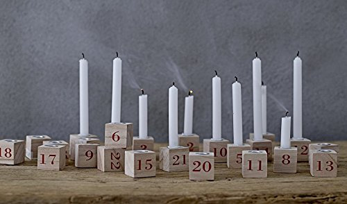 Colour-up 24 Weihnachtskerzenhalter Weihnachtskerzen Kerzenständer CANDLESTICKS Nature 24er Set Bloomingville