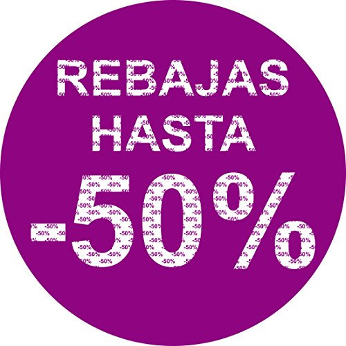 Vinilo Rebajas 80x80cm | Personaliza Descuento de las Rebajas | Pegatina Económica y Elegante, Ideal para Escaparates o Cristaleras | Adhesivo Duradero Personalizado
