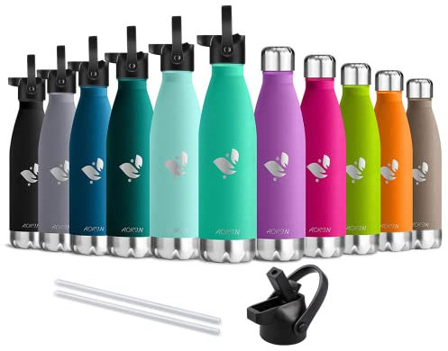 AORIN Bouteille d'eau en Acier Inoxydable isolé à Double Mur - 750ml - Gourde Isotherme Étanche sans BPA, Gourde Inox Bouche Standard, Gourde Enfant pour Sport, Gym, Voyage