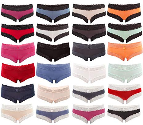 Fabio Farini 5/10/15/20 Damen Pantys Hipster mit und ohne Spitze