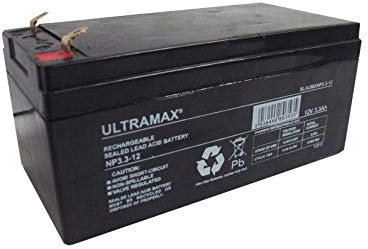 NP3.3-12 3.3Ah 12v Ultramax Rechargeable Lead-Acid Battery