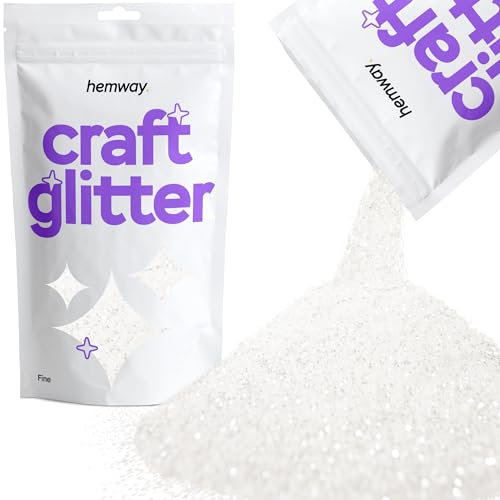 Hemway Craft Glitter Fine 1/64 0,4 mm 3,5 oz 0,015 (bianco)