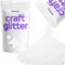 Hemway Craft Glitter - White Holographic | Fine Metallic Sequin Flakes for Resin & Epoxy Crafts | Supplies for Tumblers, Cards, Jewellery, Candle, Hair, Face, Body & Nail Art | 100 g