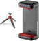 Manfrotto MTPIXIEVO-RD, PIXI EVO 2-Section Mini Tripod, Compatible with DSLR, Compact System Camera, Mirrorless, Red & MCLAMP, Universal Smartphone Clamp with Thread Connections, Black
