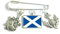 Schottland Schottische Kiltnadeln mit Flagge, Dudelsack und Distel Charm (Samtbeutel), S, Metall