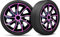 Radkappen 15 Zoll Radzierblenden 4er Set passend für alle Stahlfelgen - Einstellbarer Sicherungsring - Schwarz Rosa Pink