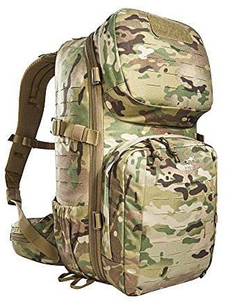 Tasmanian Tiger TT Modular Combat Pack 22L, Militär Tages-Rucksack, perfekt organisierter Daypack, Molle-Kompatibel für Uni, Arbeit, Schule, Outdoor, Trekking und Wandern, Multicam