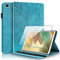 Reshias Case for Samsung Galaxy Tab A7 Lite, Blue PU Leather Flip [Kickstand Feature] Wallet Cover with One Tempered Glass Screen Protector for Tablet Samsung Galaxy Tab A7 Lite 2021 (8.7 Inch)