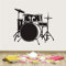 Wohnzimmer Reise Wandaufkleber, Wandtattoo Kunst, Instrument Schlagzeug Schlagzeuger Musik Musik Bar Musical 57X64Cm
