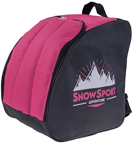 Skischuhüberzug Skischuh-Rucksack Snowsport Boot Bag Marine/Orange/Pink (Pink)