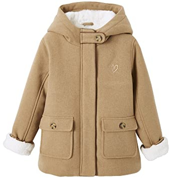 Vertbaudet Mädchen Wintermantel mit Recycling-Polyester camelfarben 92/98