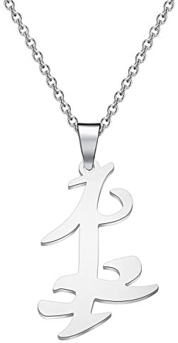 Edelstahl Parabatai Symbol Halskette Parabatai Rune Anhänger Halskette Geschenk, 3*2