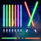 OSDUE Sabre Laser, Lightsaber, 7 Couleurs Sabre Lumineux, Epées Laser à LED avec Son, Costume d'halloween, Articles de Fête, Cadeaux, Combattants et Guerriers de la Galaxie, Jouet de Cosplay，B Forme
