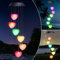 Larkumio Campanelli Eolici Solare LED, Impermeabile Campane a Vento per Eesterno Scacciapensieri da Appendere con 7 Luci LED Cambiano Colore Campanello a Vento da Giardino Perdonne Bambini, Cuore