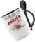 Tasse mit Löffel Ich bin nur zum Pöbeln hier. Löffeltasse, Kaffeetasse mit Motiv,Bürotasse, bedruckte Tasse mit Sprüchen oder Bildern -
