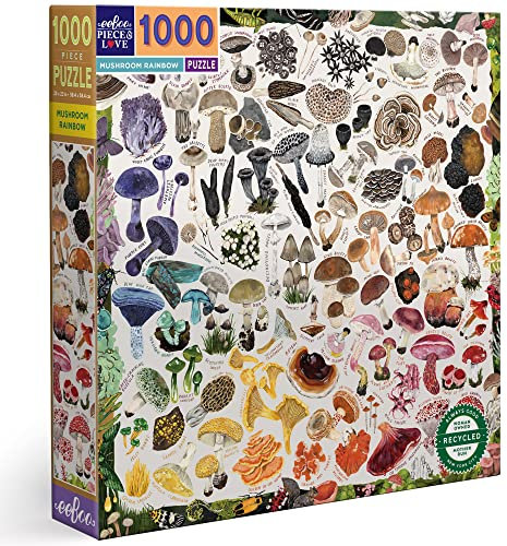 eeBoo Piece and Love Puzzle für Erwachsene, quadratisch, 1000 Teile, Regenbogenfarben, für Kinder ab 14 Jahren