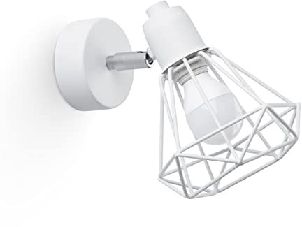 Sollux Wandleuchte Wandlampe Innen – Wandbeleuchtung – Led-wandleuchte Innen – Wandstrahler Innen – Glühbirne Nicht im Lieferumfang Enthalten – Lampe Wand Innen ARTEMIS 1 Weiß - E14-Fassung